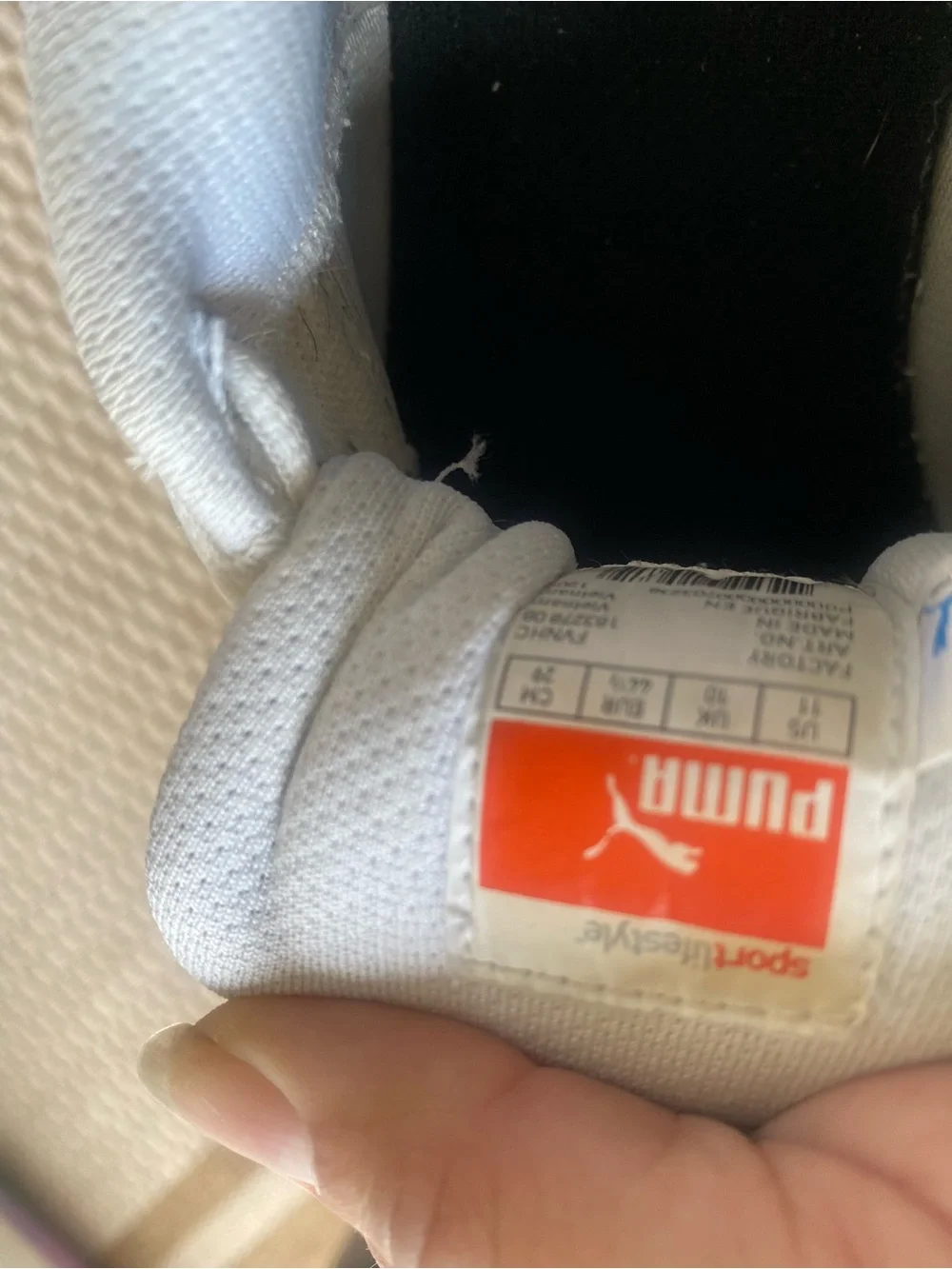 Puma Men’s White and Black Athletic Trainers